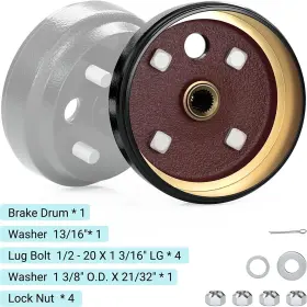 712201173475 10L0L Brake Drum Hub Electric Ezgo Golf #3