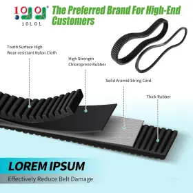 744110190601 10L0L Clutch Drive Starter Belts Ezgo Rxv Kit #2