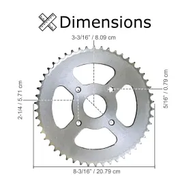 N83-9062 ALVEYTECH Chain Rear Sprocket Mini 420 Baja #2
