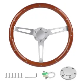 AR-YC101959-MGBR ANDO RACING Wood Grain Steering Wheel Spoke