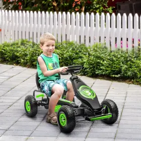 US370-256V00GN0146 AOSOM Ergonomic Pedal Go Kart Kids Ride