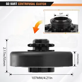 786290264291 BEITETOO Go Kart Clutch Chain Centrifugal Clut #3