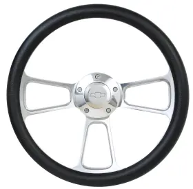 1098-BLACK CHEVY Billet Wheel Horn