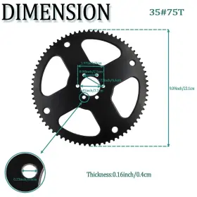 759104711502 CLLUFAR Rear Chain Sprocket Coleman Moto Motovo #2
