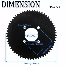 768494535629 CLLUFAR Rear Chain Sprocket Steel Hole Mini Go #2
