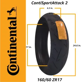 019238377750 CONTINENTAL Contisportattack Rear Sports Tire #2