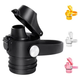 Eiposau B0d3g71ksx Auto Flip Spout Lid For Hydro Flask Standard/narrow Mouth Bottle - Black Button