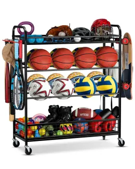 B0CLL7WQ5V EXTCCT Rolling Sports Organizer Wheels Ball Bat