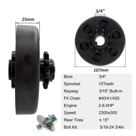 611040612919 FDJ Centrifugal Clutch Engine Go Kart Bol #2