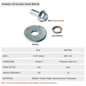 611040612919 FDJ Centrifugal Clutch Engine Go Kart Bol #3