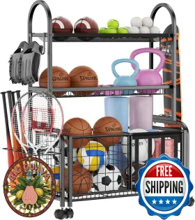 B0DNHXCRXH FULOOPHI Garage Ball Storage Sports Organizer