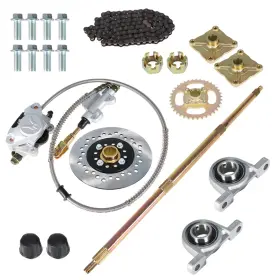 GG2268945E GLOBEGARAGE Go Kart Atv Rear Axle Shaft Hub Chain