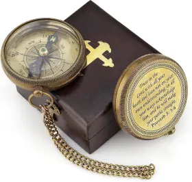 GOD IS MY GUIDE Display Box Scripture Prayer Compass