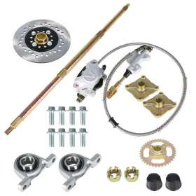 Golfpartstore Gps1748032 32ftft Go Kart Rear Axle Kit Brake Assembly Sprocket Hub Drift Trike