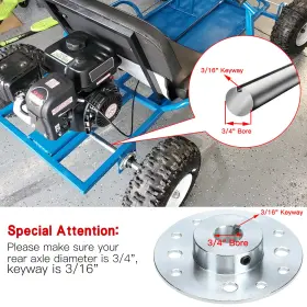 689998665837 GREHUA Go Kart Sprocket Brake Hub Adapter Keyway #2