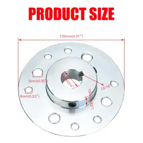 689998665837 GREHUA Go Kart Sprocket Brake Hub Adapter Keyway #3