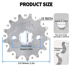 765473117739 HAPORLUK Chain Sprocket Front 420 110 #2