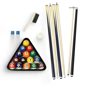 Hathaway B00ez2jhjy Pool Table Accessories Kit 2 Sticks 16 Balls Rack Brush Chalk