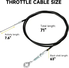 313108940995 HIAORS Throttle Cable Go Kart GX160 GX200 #2