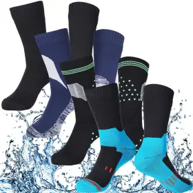 B0C3LZJ15M JIUGUVA Waterproof Socks Men Women Unisex
