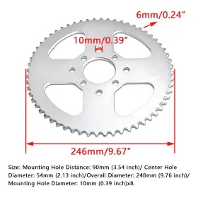 701063360710 JOIQEXJ Go Kart Sprocket Chain Mini 420 #2
