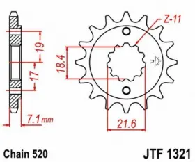 753167637359 JT Steel Front Sprocket #2