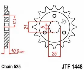 824225200805 JT Steel Front Sprocket #2