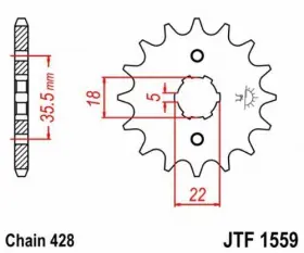 824225201024 JT Steel Front Countershaft Sprocket Single #2