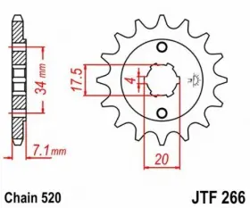 824225201642 JT Steel Front Sprocket #2