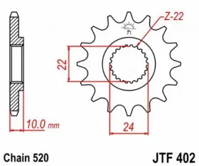 824225202908 JT Steel Front Sprocket #2