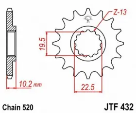 824225203561 JT Steel Front Sprocket #2