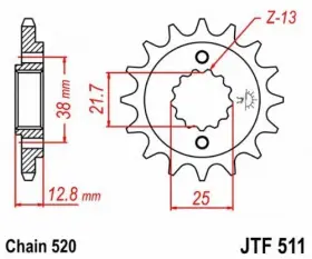 824225204056 JT Steel Front Sprocket #2