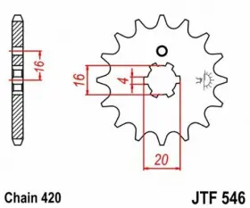 824225204568 JT Steel Front Sprocket #2