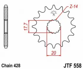 824225204674 JT Steel Front Sprocket #2