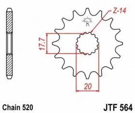 824225204841 JT Steel Front Sprocket #2