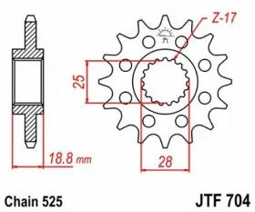 824225206852 JT Steel Front Sprocket #2