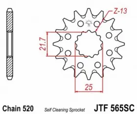 824225207026 JT Steel Front Sprocket #2