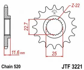 824225207118 JT Steel Front Sprocket #2