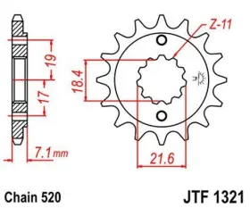 824225207415 JT Steel Front Countershaft Sprocket Single #2