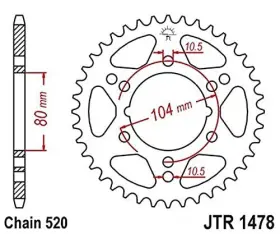 824225300949 JT Steel Rear Sprocket Pitch #2