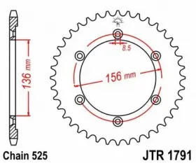 824225301205 JT Steel Rear Sprocket #2