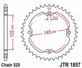 824225310351 JT Steel Rear Sprocket Natural #2
