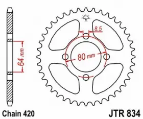 824225311686 JT Steel Rear Sprocket #2
