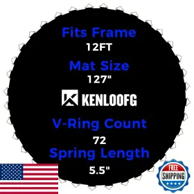 B0G1M6Z7TF KENLOOFG Round Trampoline Mat Rings Springs Uv