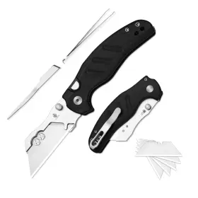 B0FX21DSSL KIZER Uti Dual Screw Utility Knife Box Cutter G10 B0FX21DSSL KIZER Uti Dual Screw Utility Knife Box Cutter G10