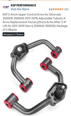 3C293056K KSP PERFORMANCE Upper Control Arms Adjusta 2500HD