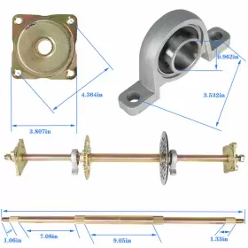 LAW100842 LABWORK Drift Go Kart Rear Axle Brake Sprocket Hub #3