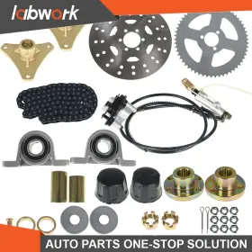 TL16802Q LABWORK Go Kart Rear Axle Chain Sprocket Brake Wheel TL16802Q LABWORK Go Kart Rear Axle Chain Sprocket Brake Wheel