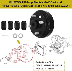 445056445499 LEAPGOMAX Ezgo Brake Drum Hub Nuts Pds Electric #2