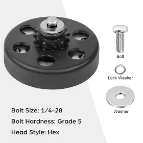 10B-1404-Z LOTFANCY Go Kart Clutch Centrifugal Chain #3